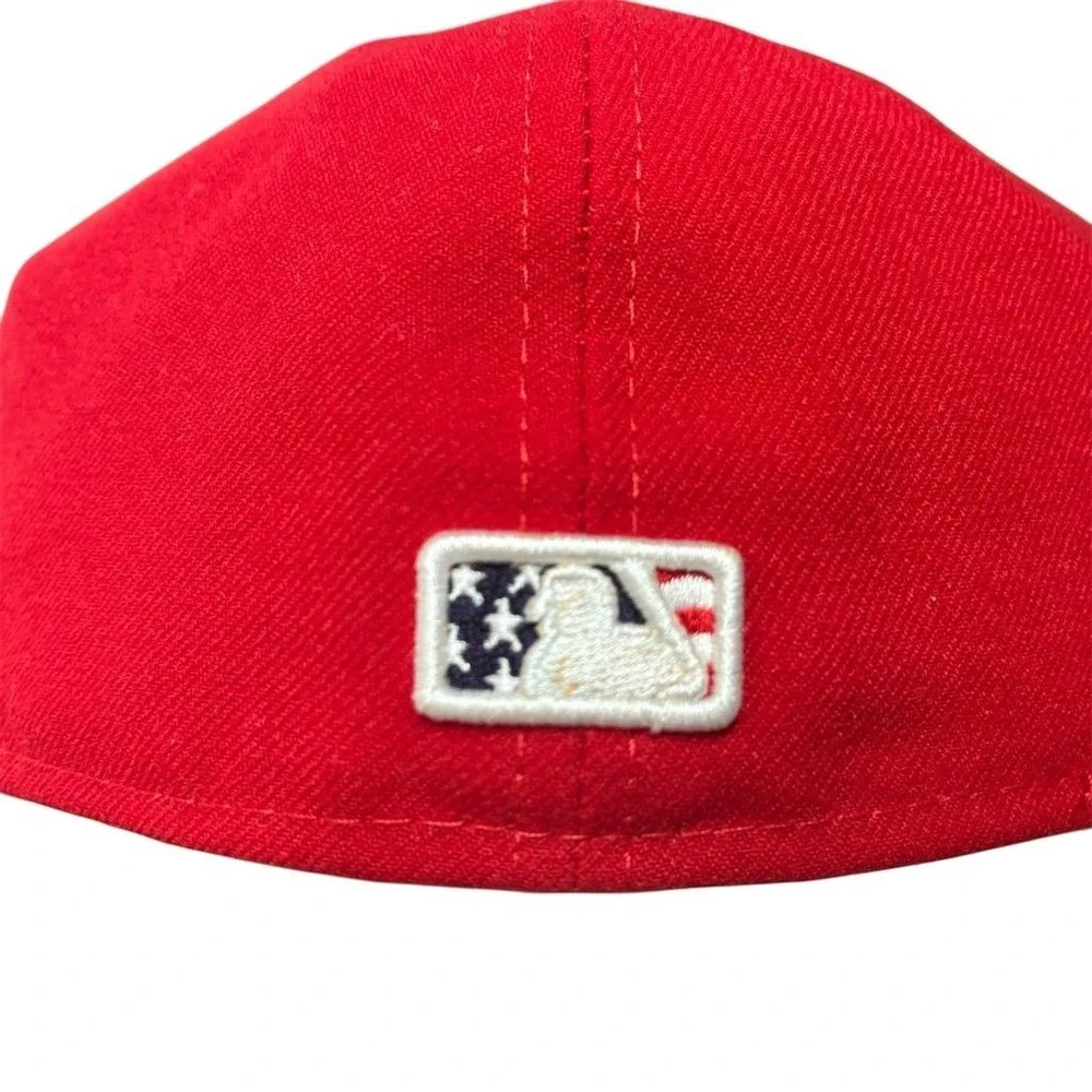 New Era‎ Oakland A's Stars & Stripes 59FIFTY Fitted Hat Red Size 7 5/8